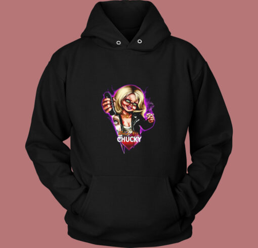 Child's Play Neon Chucky And Tiffany Vintage Hoodie
