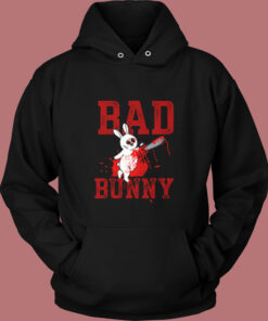 Evil Rabbit With Chain Saw Vintage Hoodie