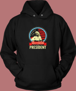 Flag Dolly Parton For President Vintage Hoodie