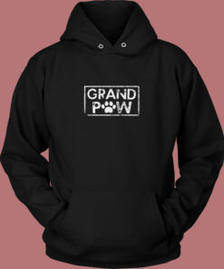 Grand Paw Dog Owner Grandpa Fathers Day Vintage Hoodie