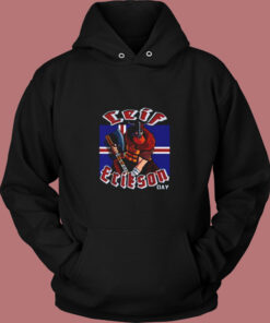 Happy Leif Erikson Day Iceland Norse Viking Vintage Hoodie