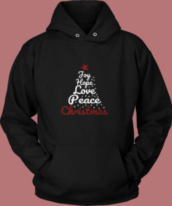 Joy Hope Love Peace Christmas Vintage Hoodie